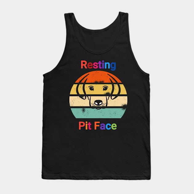 Vintage resting pit face dog Tank Top by FouadBelbachir46